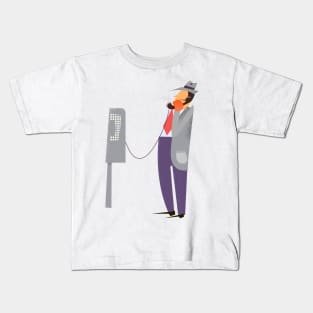 Man on a Phone Kids T-Shirt